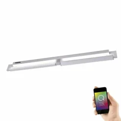 Paul Neuhaus Q-Serie Applique Murale / Plafonnier Paul Neuhaus Q-Matteo LED Aluminium, 2 lumières, Télécommandes