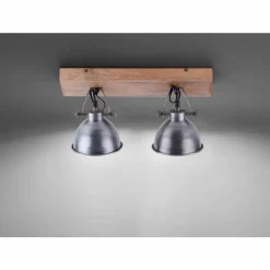 Lampes Vintages & Rétros-Luminaires Leuchten Direkt Applique murale / Plafonnier Leuchten Direkt Bois clair, 2 lumières