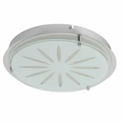 Luminaires Brilliant Applique murale / Plafonnier Brilliant Cathleen LED Chrome, 1 lumière
