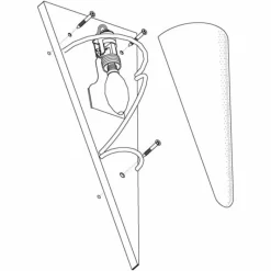 Luminaires Eglo Applique murale / Plafonnier Eglo PASCAL 1 Brun foncé