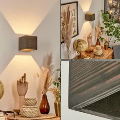 hofstein Applique murale Polcura Bois foncé, 1 lumière