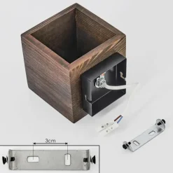 hofstein Applique murale Polcura Bois foncé, 1 lumière