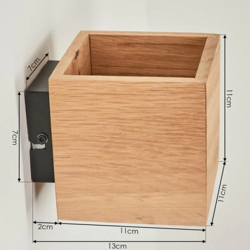 hofstein Applique murale Polcura Bois clair, 1 lumière