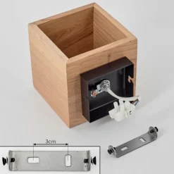 hofstein Applique murale Polcura Bois clair, 1 lumière