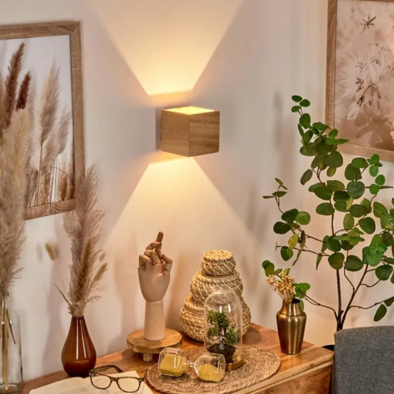 hofstein Applique murale Polcura Bois clair, 1 lumière