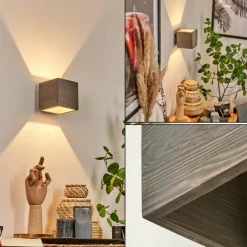 hofstein Applique murale Polcura Brun, Gris, 1 lumière