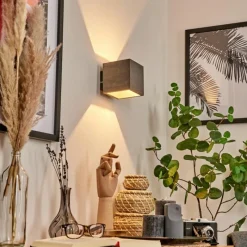 hofstein Applique murale Polcura Brun, Gris, 1 lumière