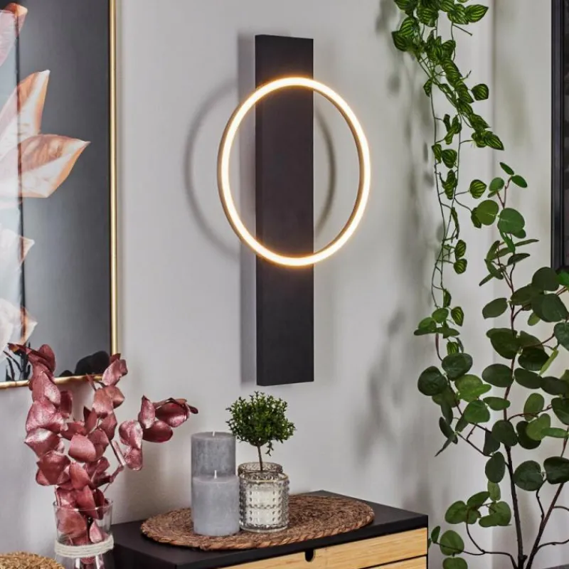 hofstein Applique murale Pompu LED Noir, 1 lumière