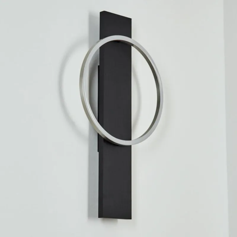 hofstein Applique murale Pompu LED Noir, 1 lumière