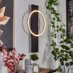 hofstein Applique murale Pompu LED Noir, 1 lumière