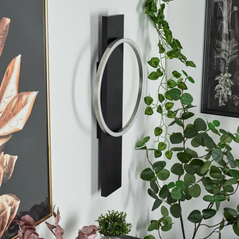 hofstein Applique murale Pompu LED Noir, 1 lumière