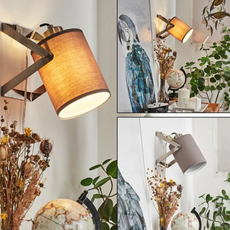 Lampes En Tissu-hofstein Applique murale Puelches Nickel mat, 1 lumière