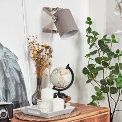 Lampes En Tissu-hofstein Applique murale Puelches Nickel mat, 1 lumière