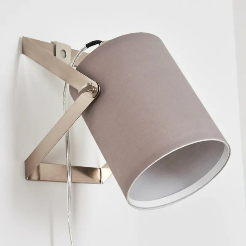 Lampes En Tissu-hofstein Applique murale Puelches Nickel mat, 1 lumière