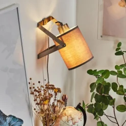 Lampes En Tissu-hofstein Applique murale Puelches Nickel mat, 1 lumière