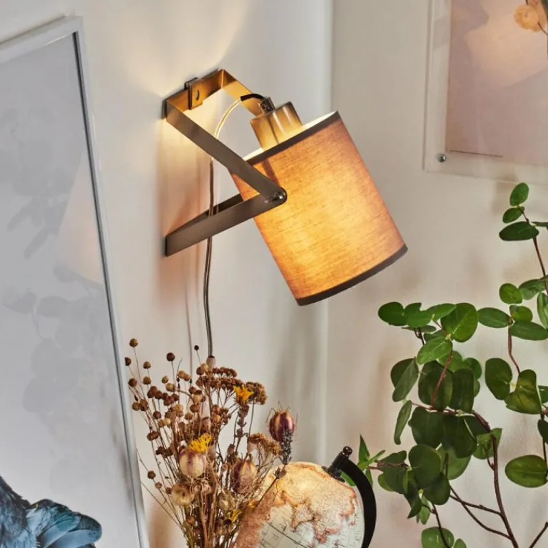 Lampes En Tissu-hofstein Applique murale Puelches Nickel mat, 1 lumière