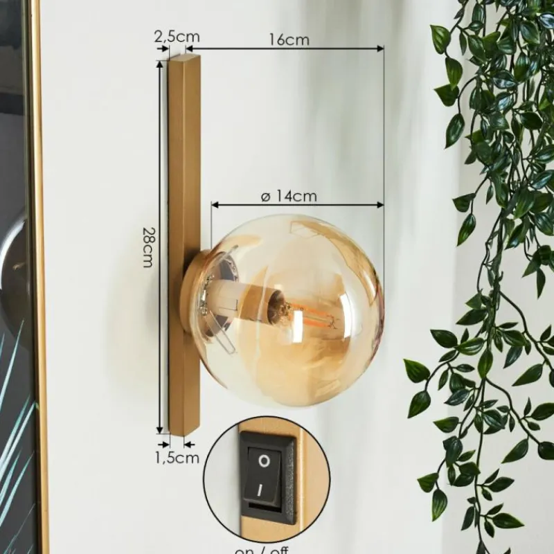 hofstein Applique murale Rascoupet Or, 1 lumière