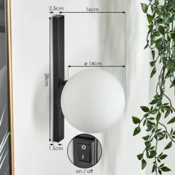 hofstein Applique murale Rascoupet Blanc, 1 lumière