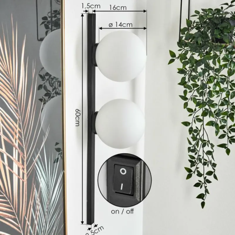 hofstein Applique murale Rascoupet Blanc, 2 lumières