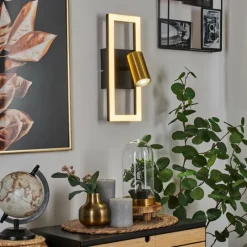 hofstein Applique murale Reboleiro LED Noir, 2 lumières