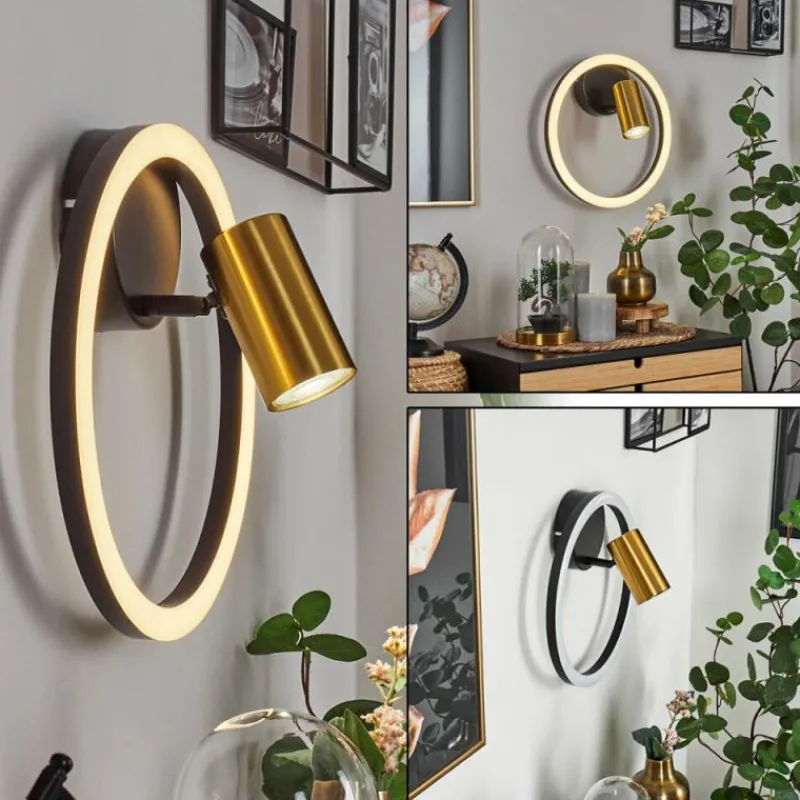 hofstein Applique murale Reboleiro LED Noir, 2 lumières