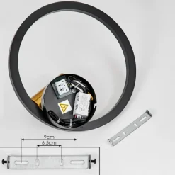 hofstein Applique murale Reboleiro LED Noir, 2 lumières