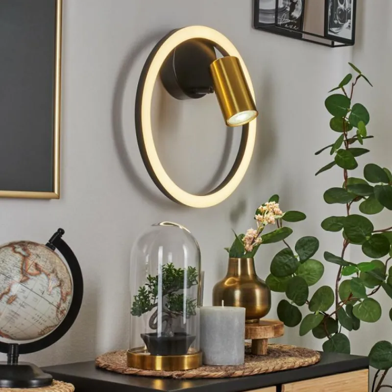 hofstein Applique murale Reboleiro LED Noir, 2 lumières