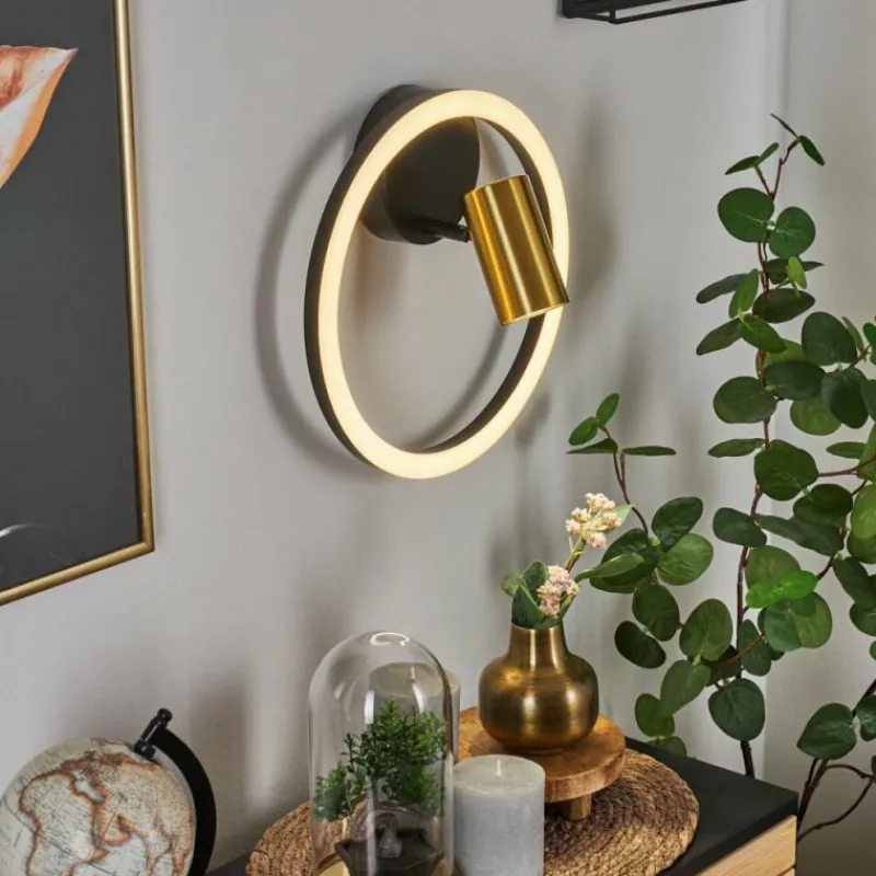 hofstein Applique murale Reboleiro LED Noir, 2 lumières