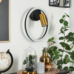 hofstein Applique murale Reboleiro LED Noir, 2 lumières