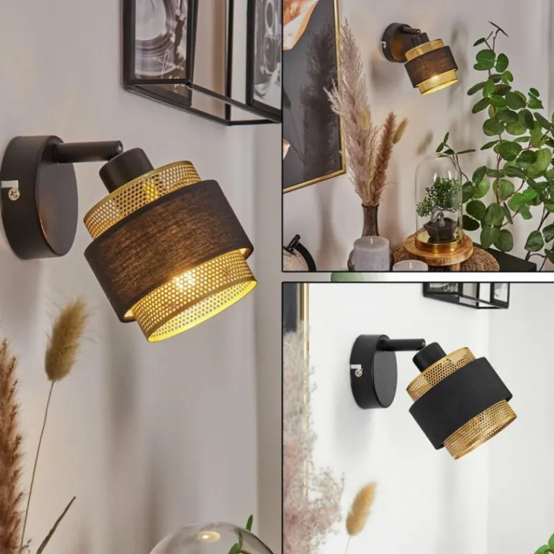 Lampes En Tissu-hofstein Applique murale Regueira Noir, 1 lumière