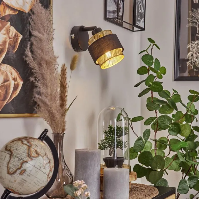 Lampes En Tissu-hofstein Applique murale Regueira Noir, 1 lumière