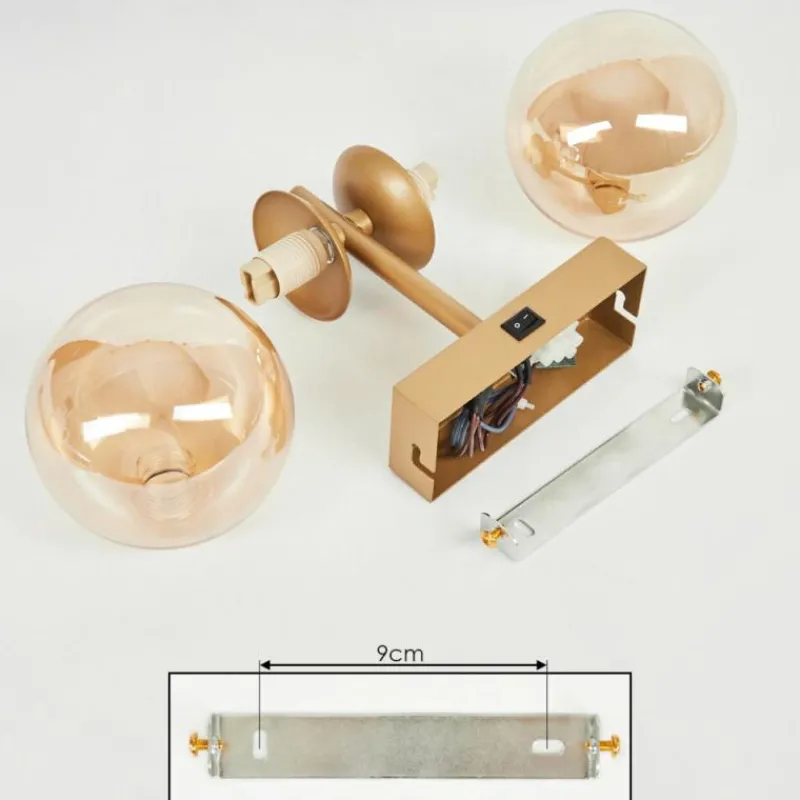 hofstein Applique murale Remaisnil Laiton, 2 lumières