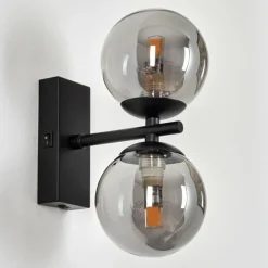 Suspension Verre Fumé-hofstein Applique murale Remaisnil Noir, 2 lumières