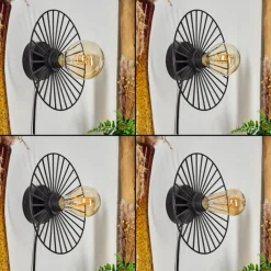 Lampes Industrielles-hofstein Applique murale Rossedalen Noir, 1 lumière