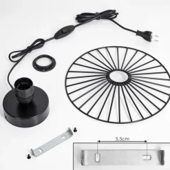 Lampes Industrielles-hofstein Applique murale Rossedalen Noir, 1 lumière