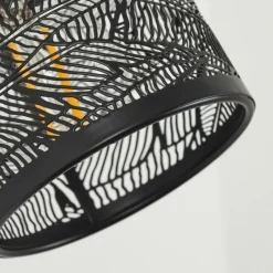 Style Boho-Chic-hofstein Applique murale Roto Noir, 1 lumière