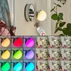 hofstein Applique murale Sanchequias LED Chrome, 1 lumière, Télécommandes, Changeur de couleurs