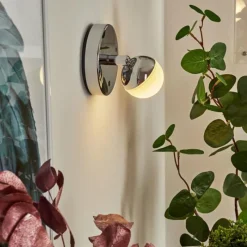 hofstein Applique murale Sanchequias LED Chrome, 1 lumière, Télécommandes, Changeur de couleurs