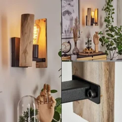 Luminaires Scandinaves-hofstein Applique murale Sande Écru, Noir, 1 lumière