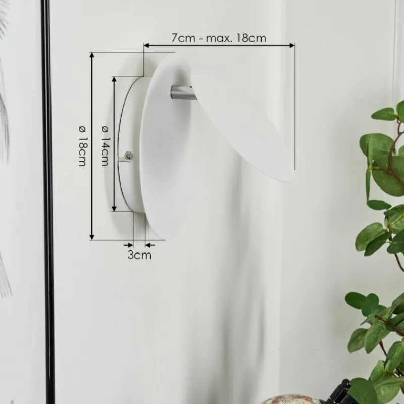 hofstein Applique murale Sanguedo LED Chrome, Blanc, 1 lumière