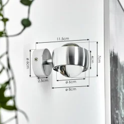 hofstein Applique murale Sapri Argenté, 1 lumière