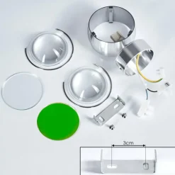 hofstein Applique murale Sapri Argenté, 1 lumière