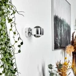 hofstein Applique murale Sapri Argenté, 1 lumière