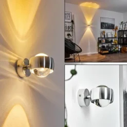 hofstein Applique murale Sapri Argenté, 1 lumière