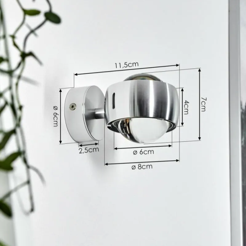 hofstein Applique murale Sapri Argenté, 1 lumière