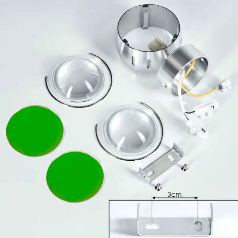 hofstein Applique murale Sapri Argenté, 1 lumière