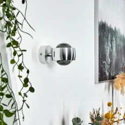 hofstein Applique murale Sapri Argenté, 1 lumière