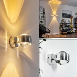 hofstein Applique murale Sapri Argenté, 1 lumière