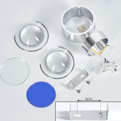 hofstein Applique murale Sapri Argenté, 1 lumière