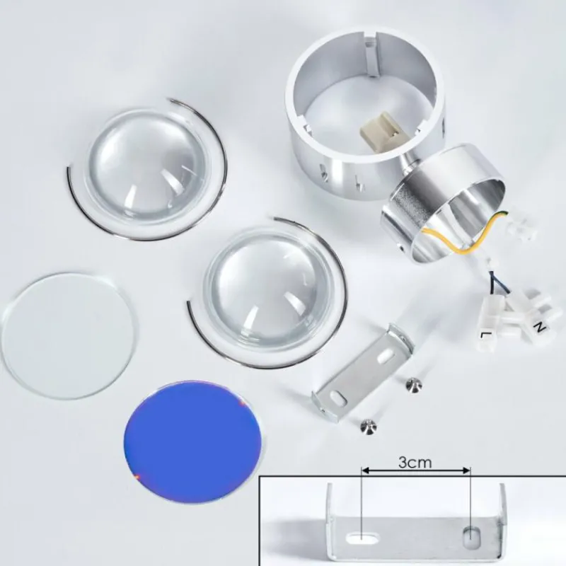 hofstein Applique murale Sapri Argenté, 1 lumière